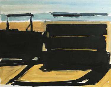 Original Abstract Expressionism Beach Paintings by Ruth Van de Pol