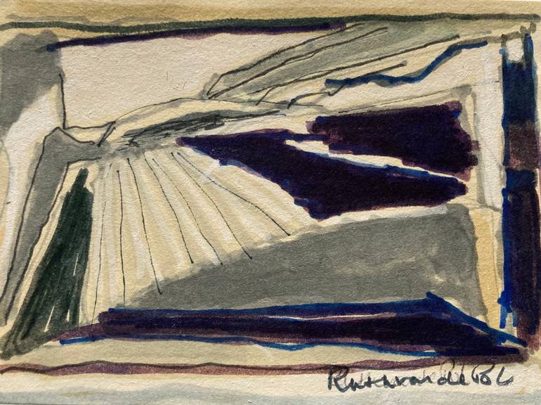 Original Abstract Expressionism Abstract Drawing by Ruth Van De Pol