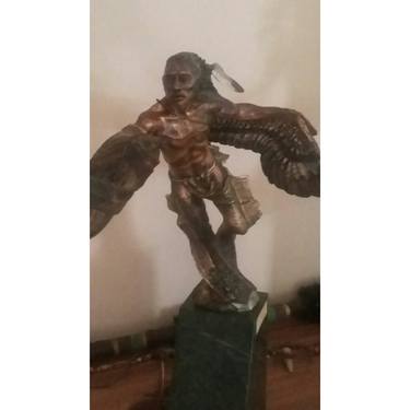 Indian Bronze Sculpture "Vision Quest" thumb