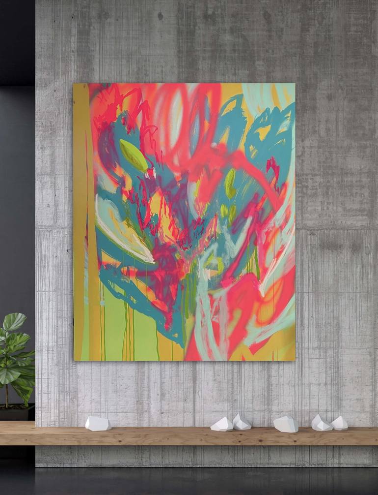 Original Abstract Floral Painting by Niki Stearman