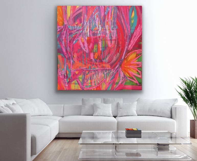 Original Abstract Floral Painting by Niki Stearman