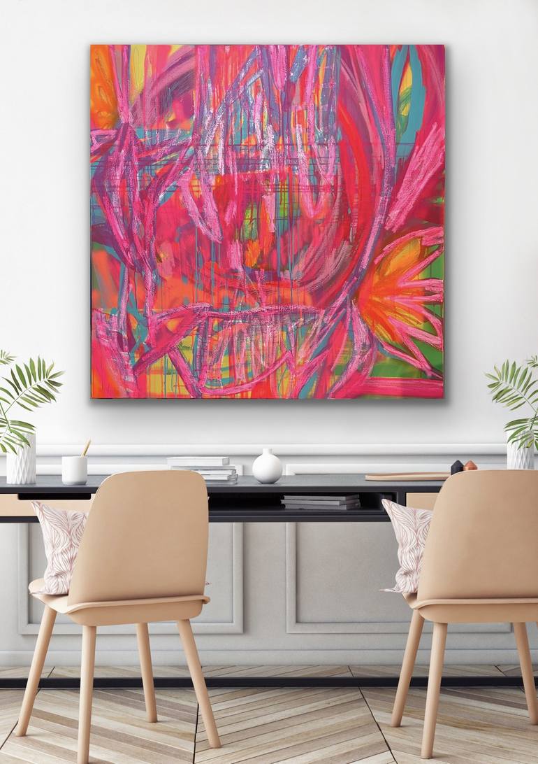 Original Abstract Floral Painting by Niki Stearman