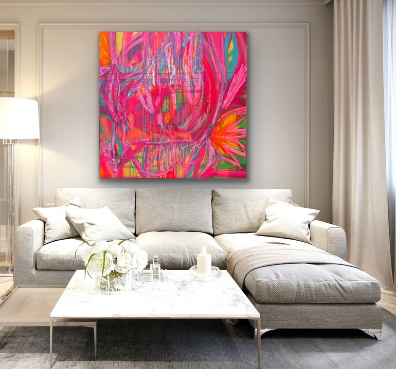 Original Abstract Floral Painting by Niki Stearman