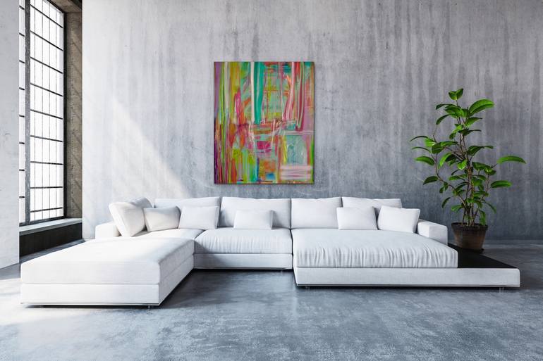 Original Abstract Graffiti Painting by Niki Stearman