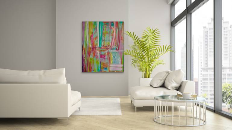 Original Abstract Graffiti Painting by Niki Stearman