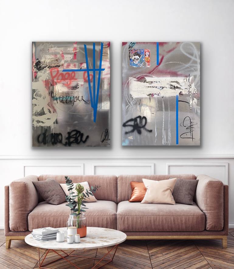 Original Abstract Graffiti Painting by Niki Stearman