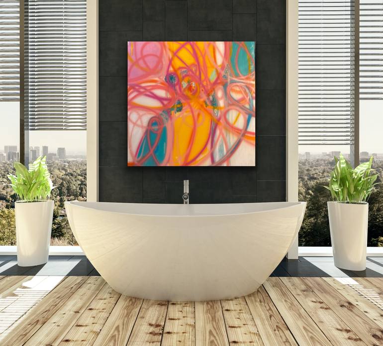 Original Abstract Expressionism Abstract Painting by Niki Stearman