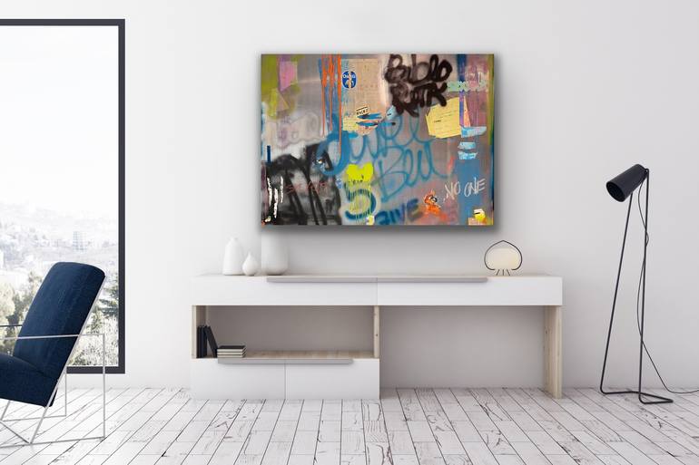 Original Abstract Graffiti Painting by Niki Stearman