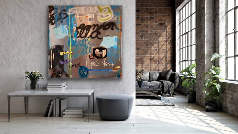 Original Abstract Graffiti Painting by Niki Stearman