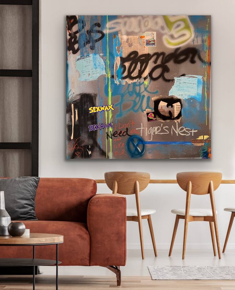 Original Abstract Graffiti Painting by Niki Stearman