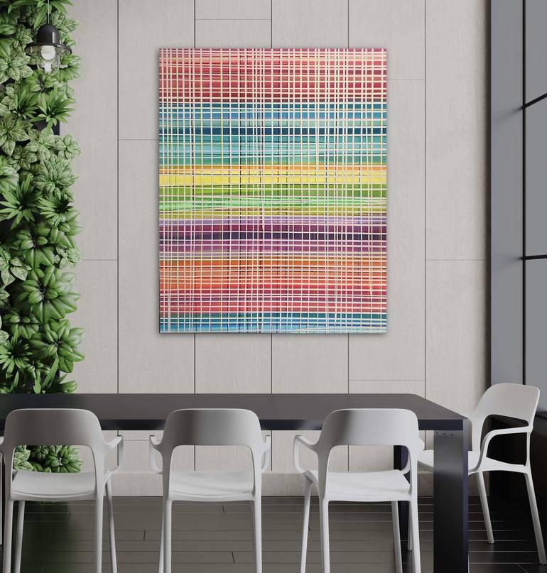 Original Abstract Geometric Painting by Niki Stearman