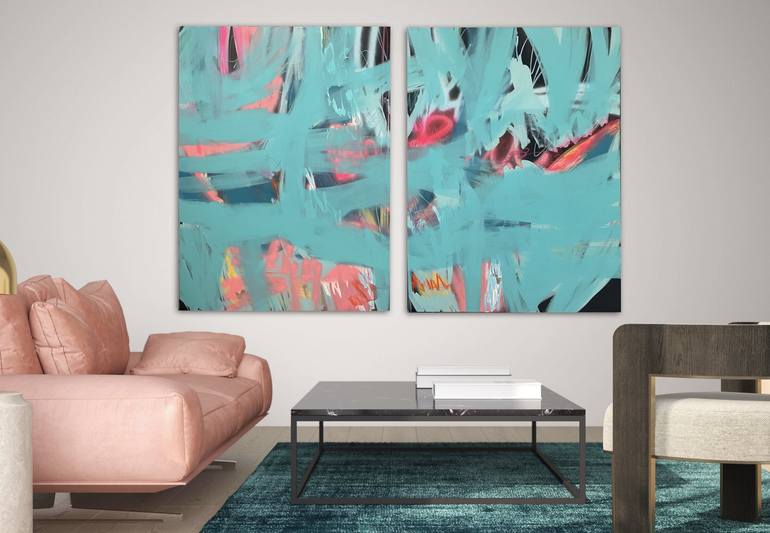 Original Abstract Expressionism Abstract Painting by Niki Stearman