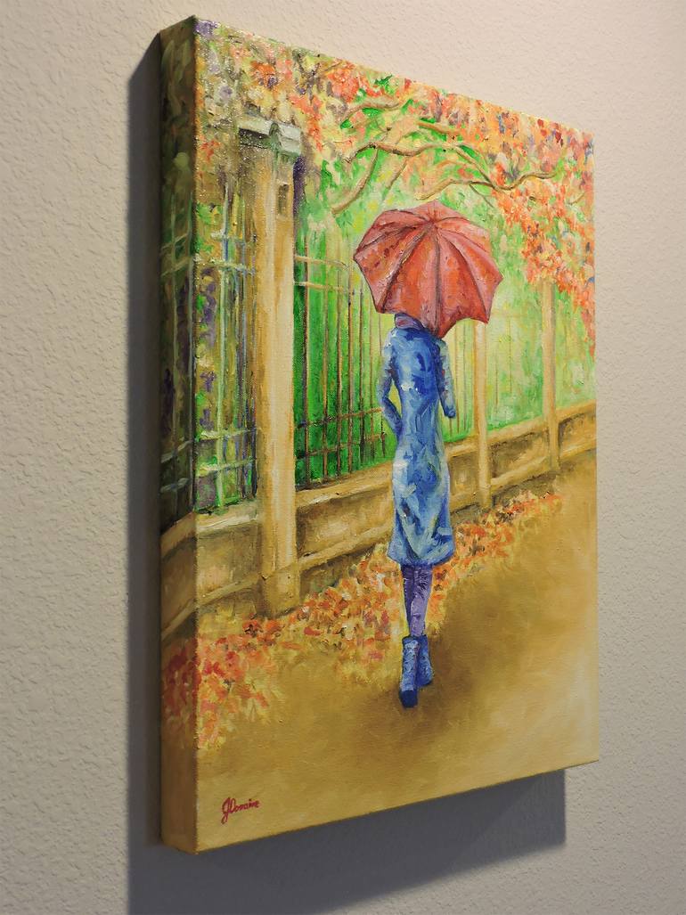 Red Umbrella Painting by Jason Donaire Saatchi Art