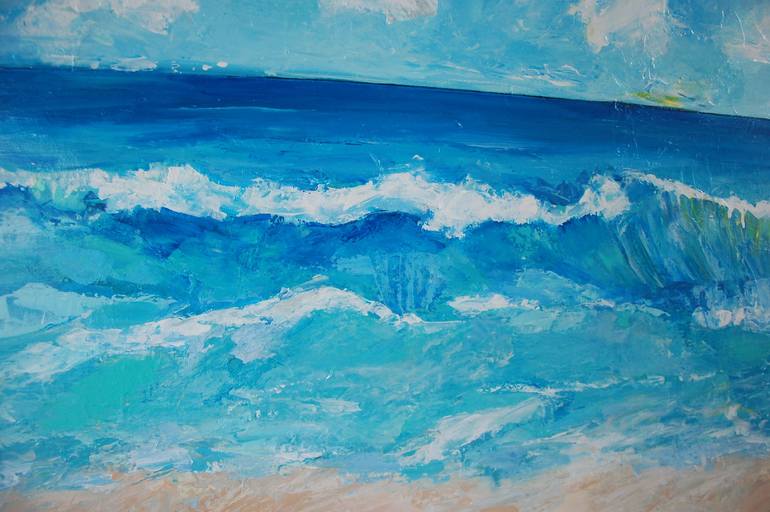 Original Seascape Abstract Painting by KLS Studio