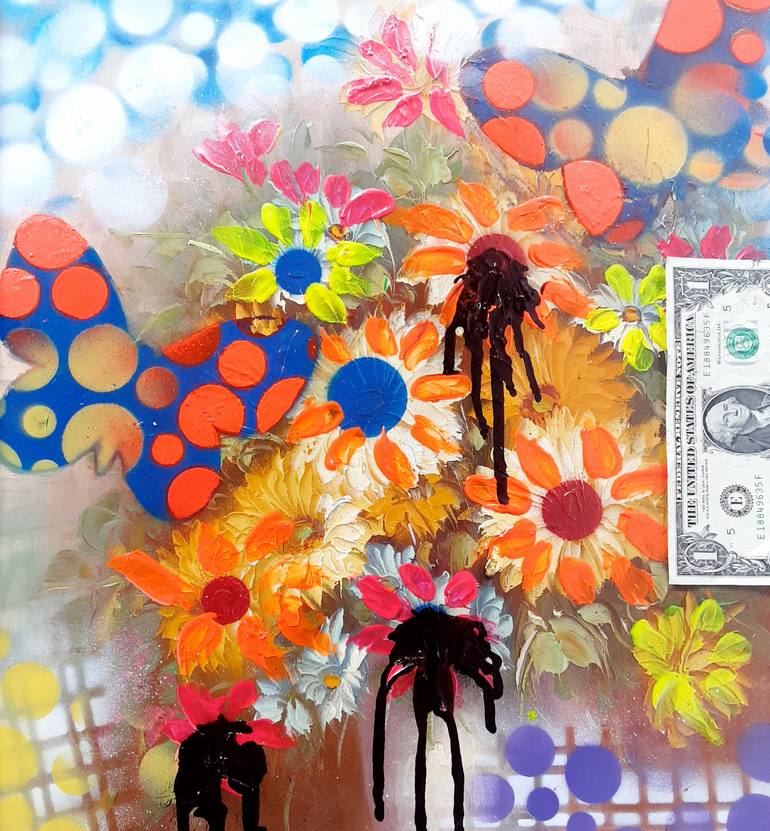 Original Conceptual Floral Painting by Jim Richards