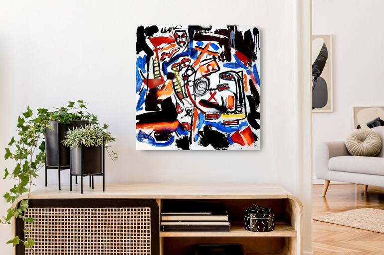 Original Abstract Expressionism Graffiti Painting by Jim Richards