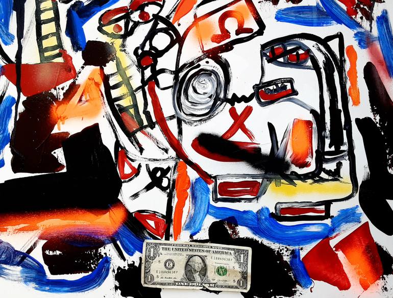 Original Abstract Expressionism Graffiti Painting by Jim Richards