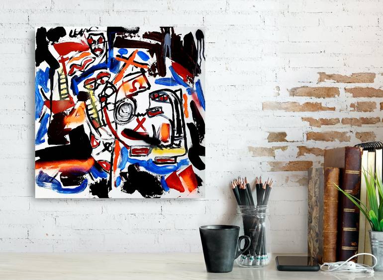 Original Abstract Expressionism Graffiti Painting by Jim Richards