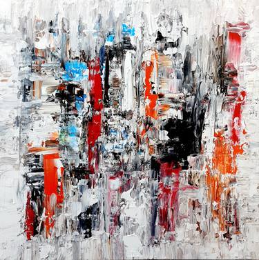 Jim Richards thick painted abstract expressionist Ready To Hang thumb