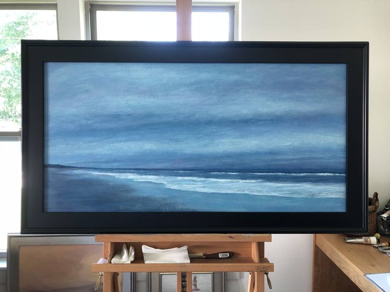 Original Tonalism Beach Painting by Kim Painter