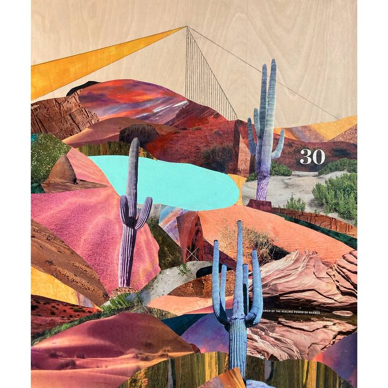 desert collage art