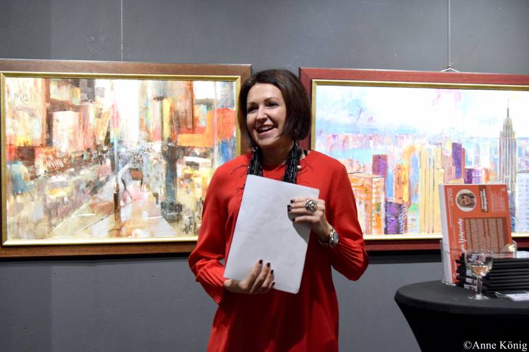 Original Abstract Cities Painting by Vladislava Yakovenko