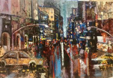 Print of Abstract Cities Paintings by Vladislava Yakovenko