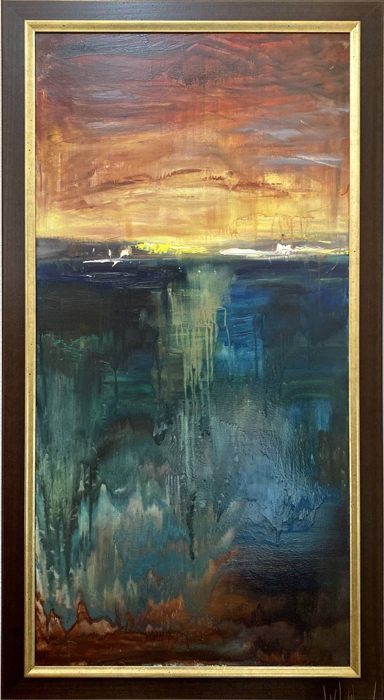 Original Abstract Expressionism Seascape Painting by Vladislava Yakovenko