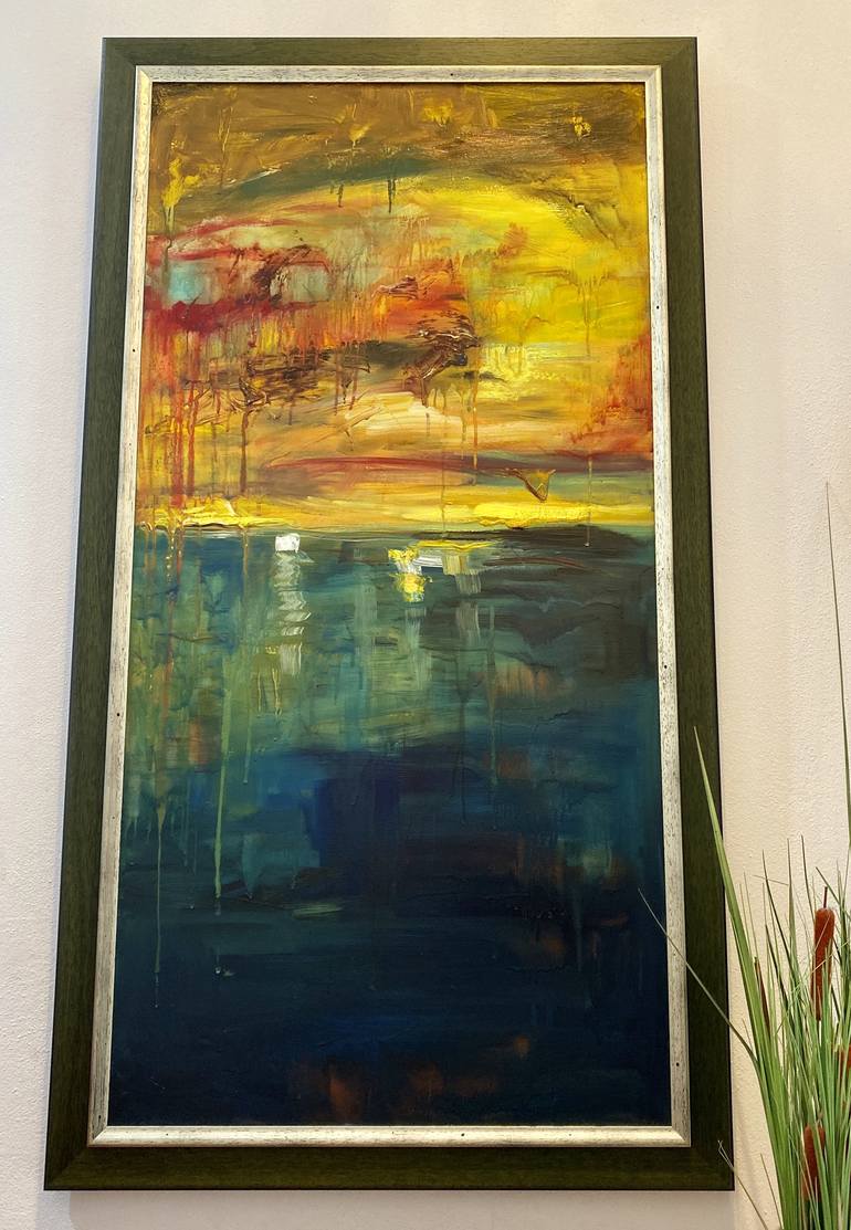 Original Abstract Expressionism Seascape Painting by Vladislava Yakovenko