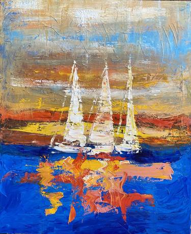 Print of Abstract Expressionism Seascape Paintings by Vladislava Yakovenko