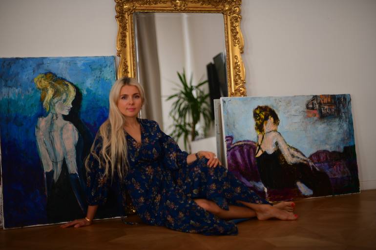 Original Abstract Expressionism Body Painting by Vladislava Yakovenko