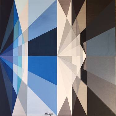 Original Abstract Geometric Paintings by Gene Lang
