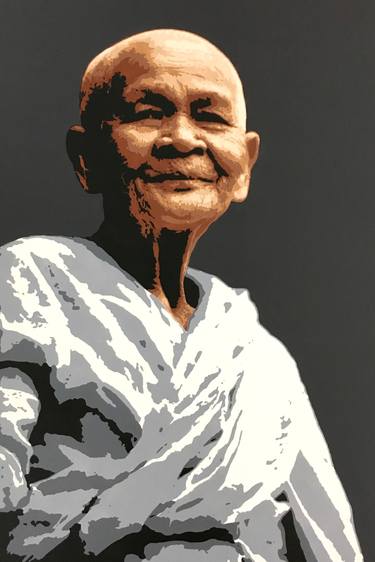 Print of Pop Art Portrait Paintings by TMS - The Monk Stencils