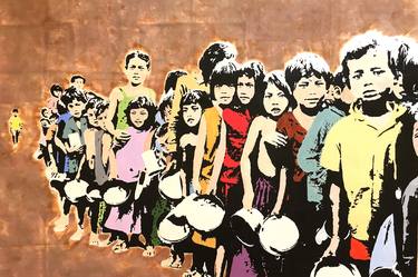 Print of Art Deco Children Paintings by TMS - The Monk Stencils
