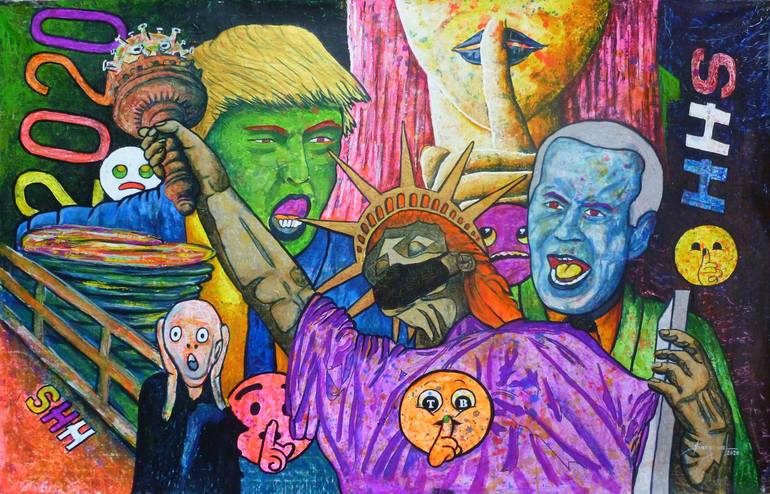 Original Pop Art Pop Culture/Celebrity Painting by Yovanny Saracual