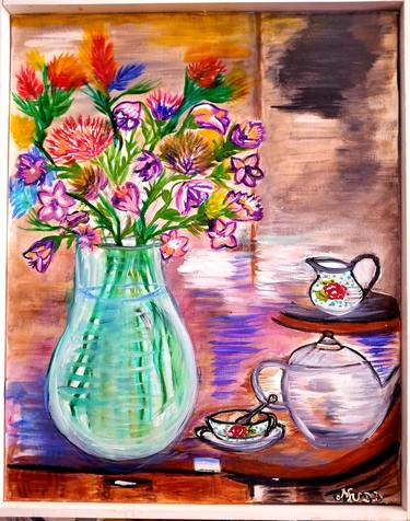 Original Floral Painting by Mireya Mudd