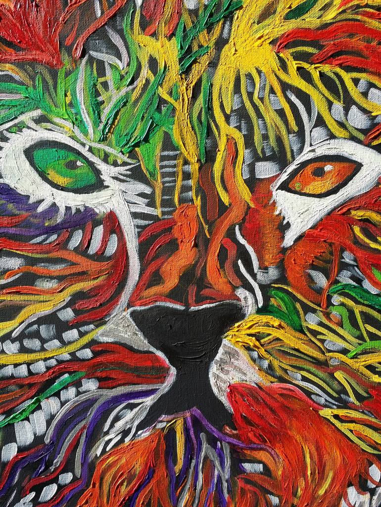 Jungle tiger Painting by Mireya Mudd | Saatchi Art
