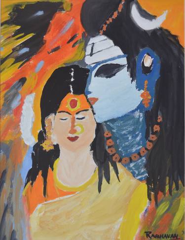 Print of Figurative Religious Paintings by Raghavan Rajaram