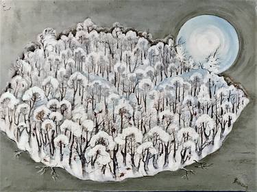 Original Seasons Painting by Zebo Nasirova
