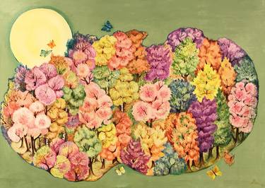 Print of Seasons Paintings by Zebo Nasirova