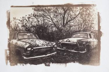 Original Abstract Automobile Printmaking by Georgii Vinogradov