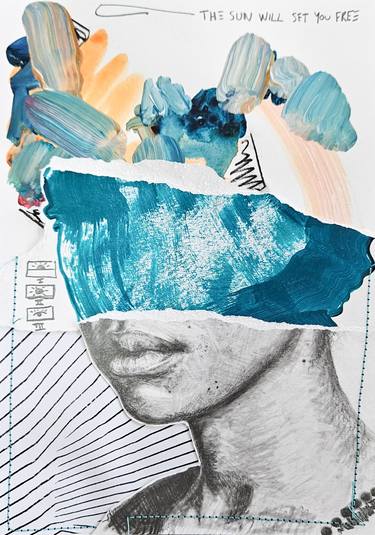 Original Abstract People Mixed Media by Mike Thebridge