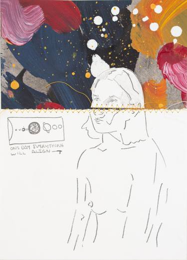 Original Abstract People Mixed Media by Mike Thebridge