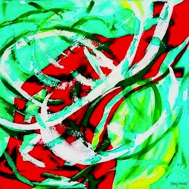 Original Abstract Mixed Media by Yamy Morrell