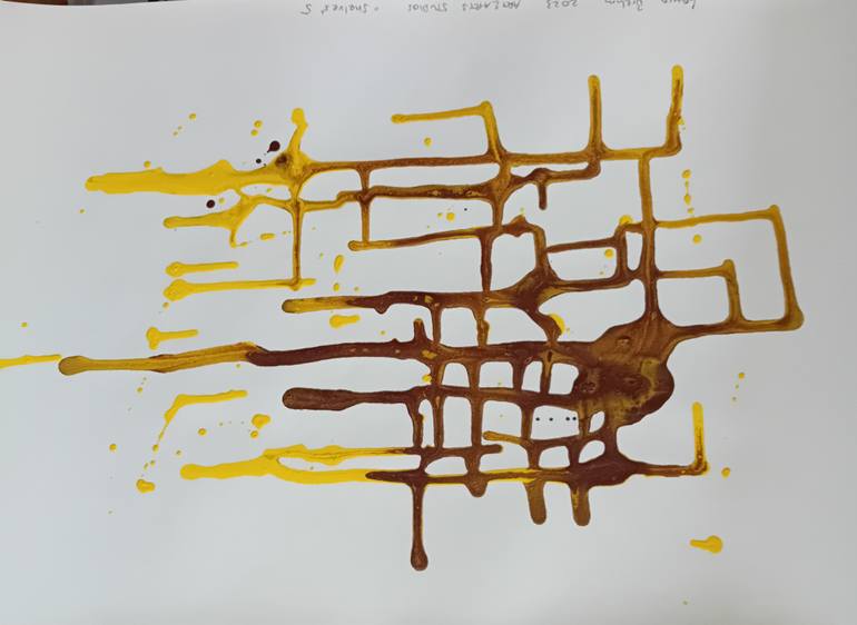 Original Abstract Painting by Laura Brehm | Abstract Expressionism Art on Paper | Shelves Artwork Set