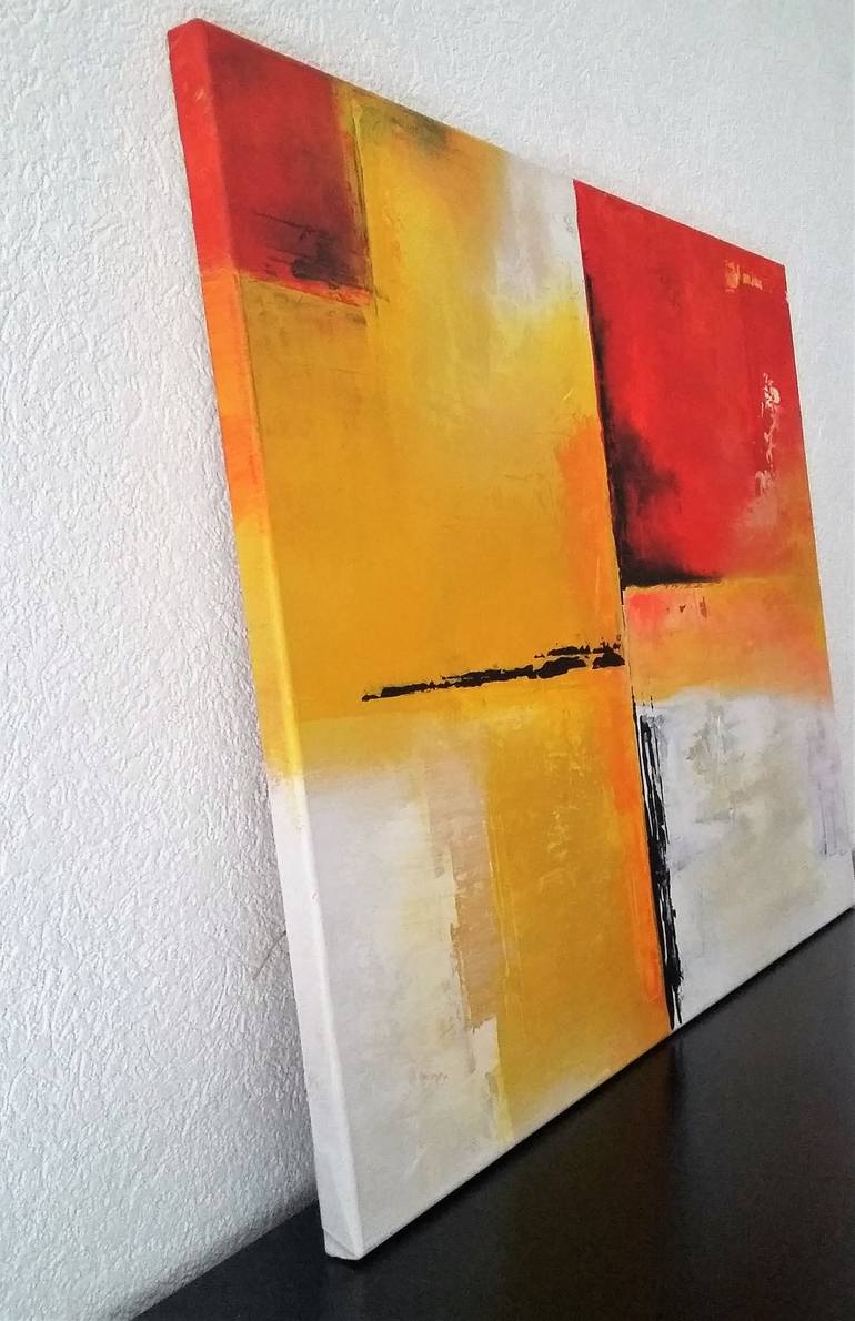 Original Abstract Geometric Painting by Laura Brehm