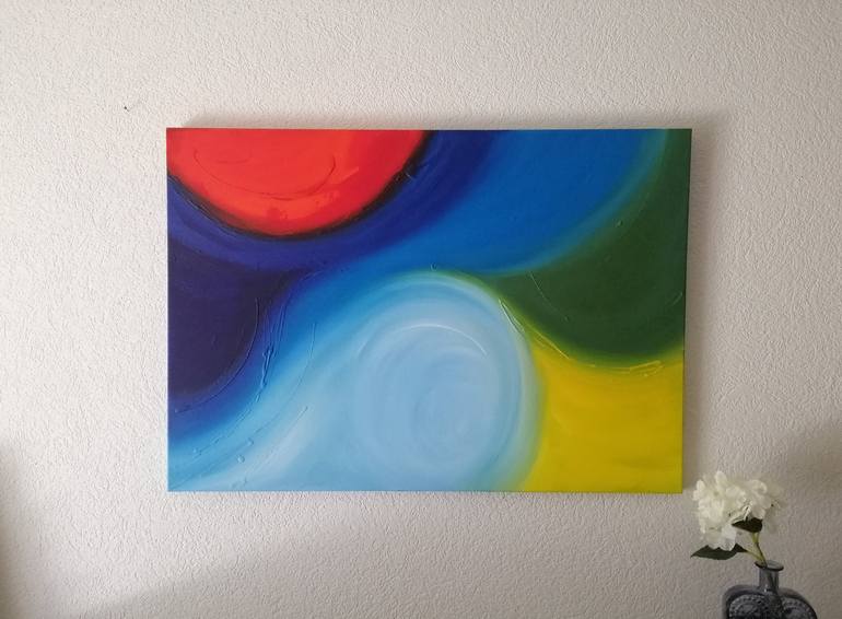 Original Abstract Outer Space Painting by Laura Brehm