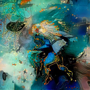 Original Abstract Expressionism Fantasy Digital by Janet STRAYER