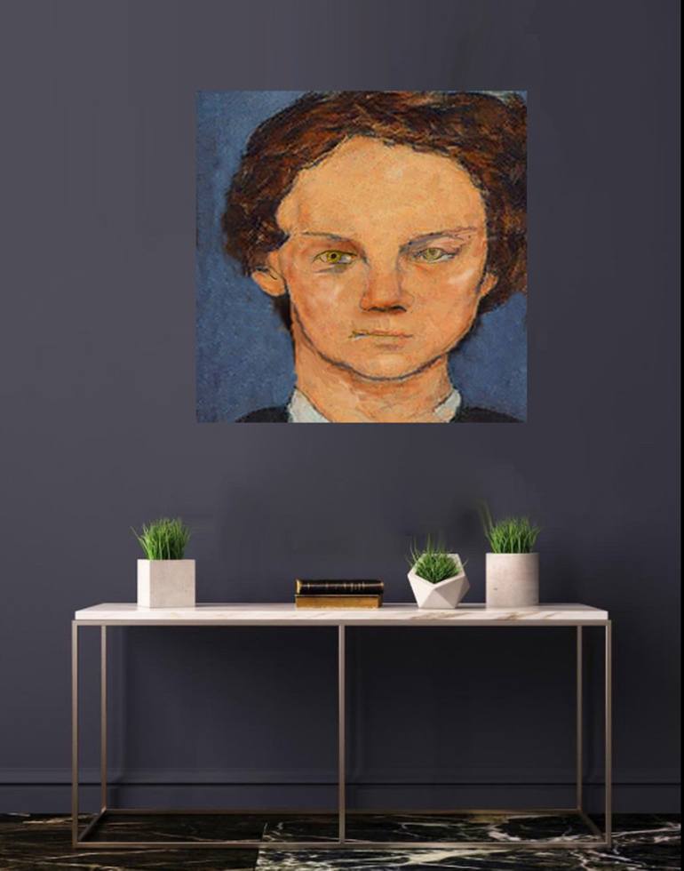 Original Abstract Expressionism People Digital by Janet Strayer