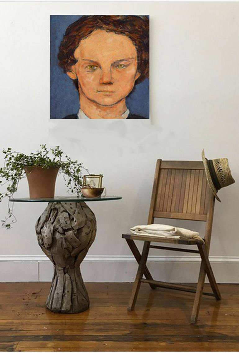 Original Abstract Expressionism People Digital by Janet Strayer